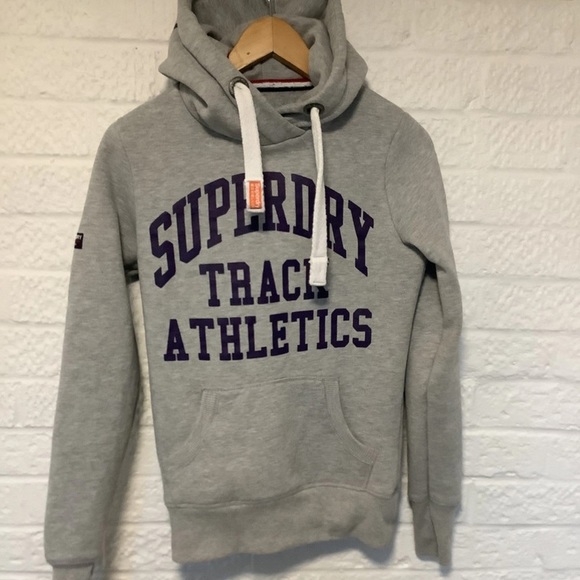 Superdry Tops - Superdry Tri League Hoodie - Size XS - Grey - Cotton - P2P 18”